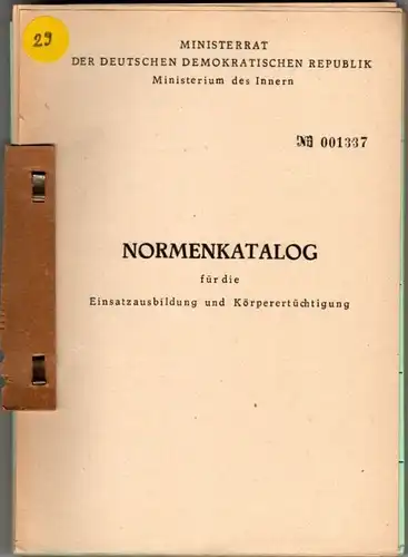 DDR MdI Normenkatalog für die Einsatzausbildung und Körperertüchtigung