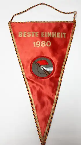 DDR Kampfgruppen Wimpel Beste Einheit 1980