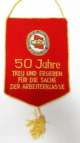 DDR Wimpel 50 Jahre SED FDJ Arbeiterklasse