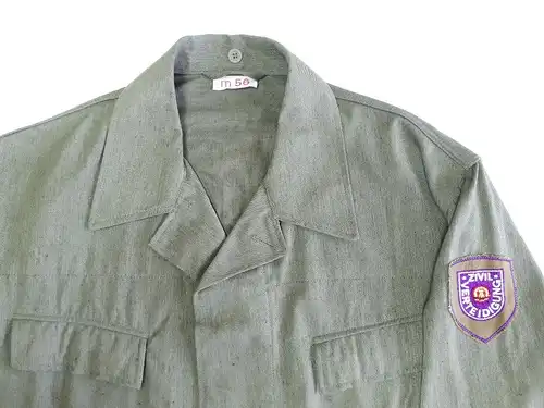 DDR Zivilverteidigung Uniformjacke mit Aufnäher Gr. m 56