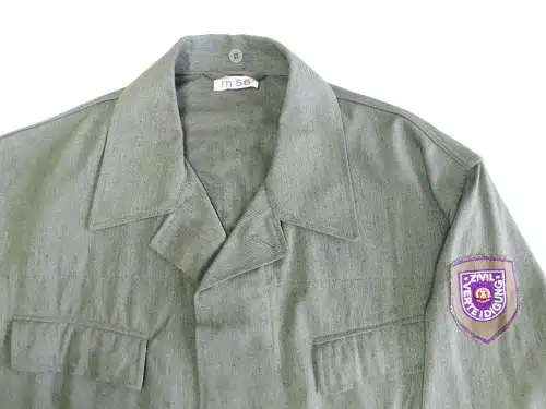 DDR Zivilverteidigung Uniformjacke mit Aufnäher 