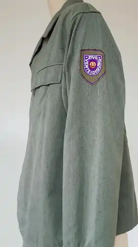 DDR Zivilverteidigung Uniformjacke mit Aufnäher Gr. m 56