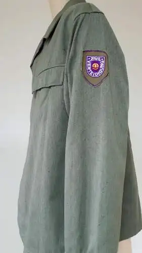 DDR Zivilverteidigung Uniformjacke mit Aufnäher 