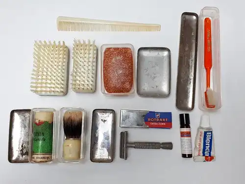 DDR Vintage Retro Kulturtasche Rasierset
