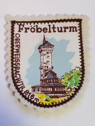 DDR Patch Aufnäher Fröbelturm Oberweissbach/ Th. 816 m