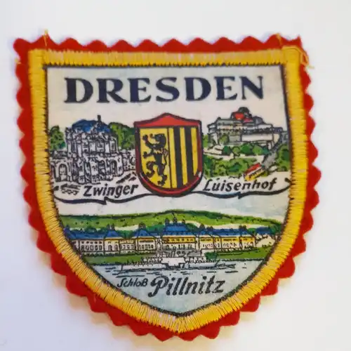 DDR Patch Aufnäher Dresden Zwinger Luisenhof Schloß Pillnitz