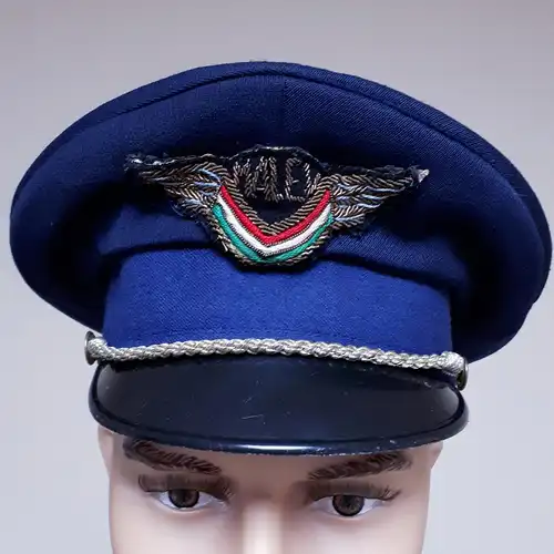 Ungarische Pilotenmütze MALEV Schirmmütze Gr. 55