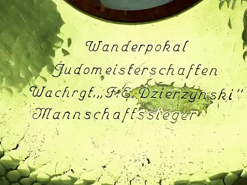 DDR Andenkenteller Wanderpokal Judomeisterschaften Wachrgt. Dzierzynski 