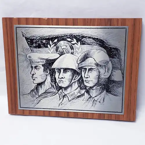DDR NVA Wandbild Wandplatte Heer Luftwaffe Volksmarine