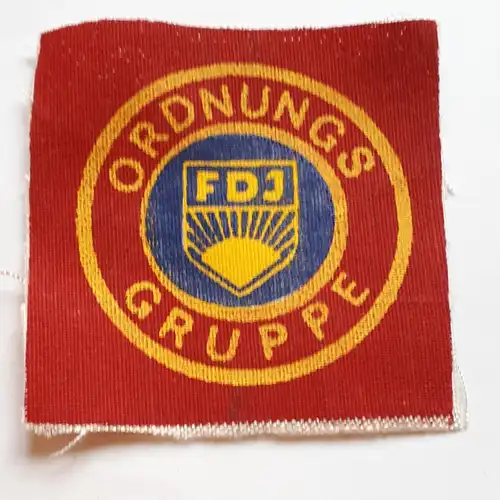 DDR FDJ Aufnäher Ordnungsgruppe