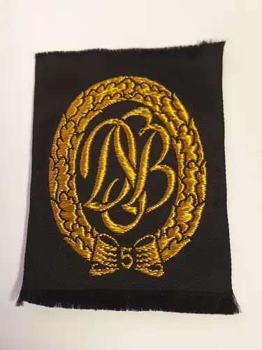 DSB Deutscher Sportbund Abzeichen Stoff Gold Wiederholungszahl 5 