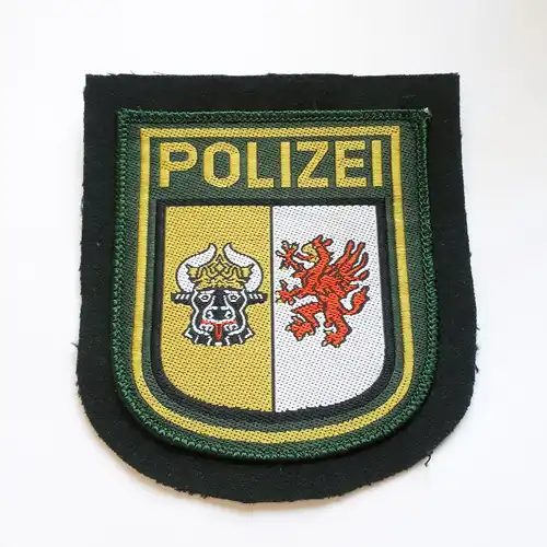 Aufnäher Patch Mecklenburg-Vorpommern Polizei auf Unterlage