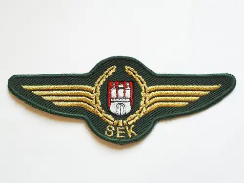 Aufnäher Patch Polizei SEK Hamburg goldfarben
