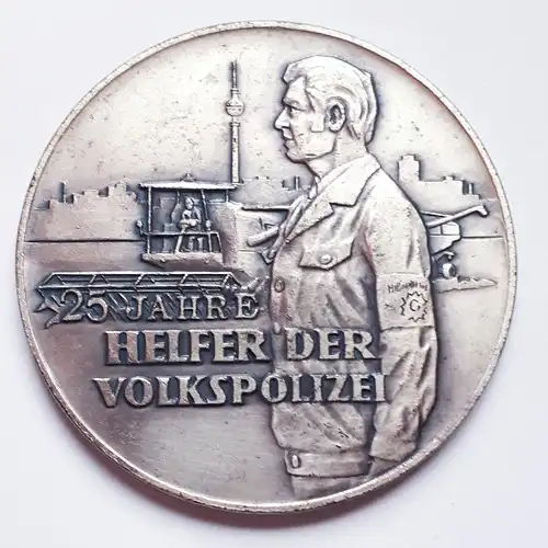 DDR MdI Volkspolizei Medaille 25 Jahre Helfer der Volkspolizei