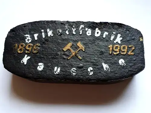 Sammelbrikett Brikettfabrik Kausche 1896-1992
