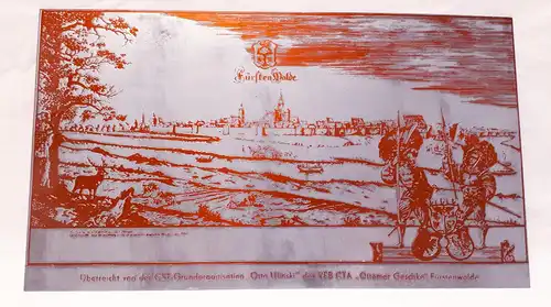 Wandbild Fürstenwalde überreicht von der GST GO Otto Ulinski