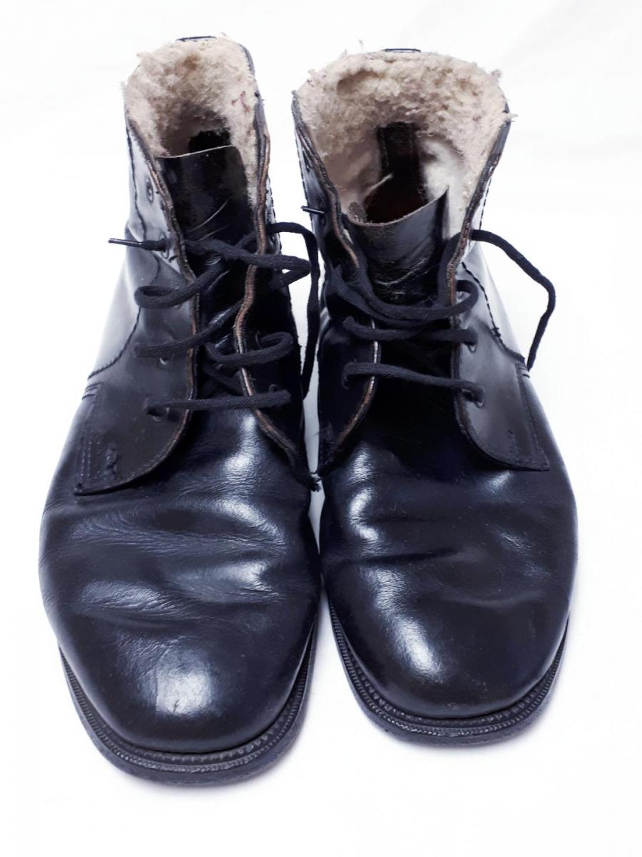 Ddr Winterstiefel GDR Winter Boots Size 40 Black Gray Felt Retro