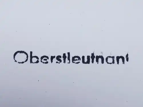 DDR NVA Holzstempel Oberstleutnant 
