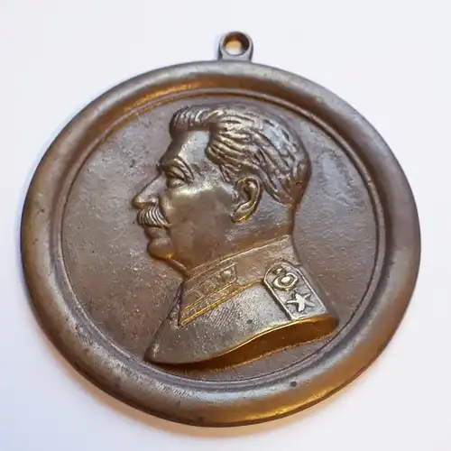 Plakette Josef Stalin Motiv mit Aufhängung