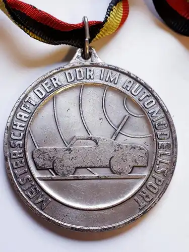 DDR Medaille Meisterschaft der DDR im Automodellsport Silber