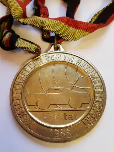 DDR Medaille Meisterschaft der DDR im Automodellsport Gold