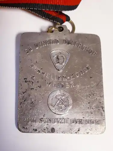 DDR MfS Medaille Dynamo Bestenermittlung Wachregiment Berlin F.Dzieryznski Silber