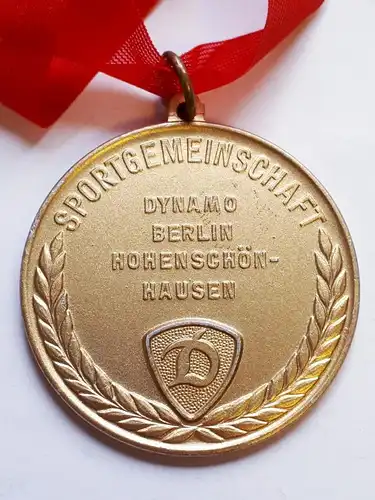 DDR Medaille SG Dynamo Berlin Hohenschönhausen gold