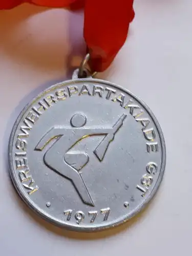 DDR Medaille GST Kreiswehrspartakiade Silber 1977