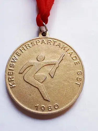 DDR Medaille GST Kreiswehrspartakiade Gold 1980