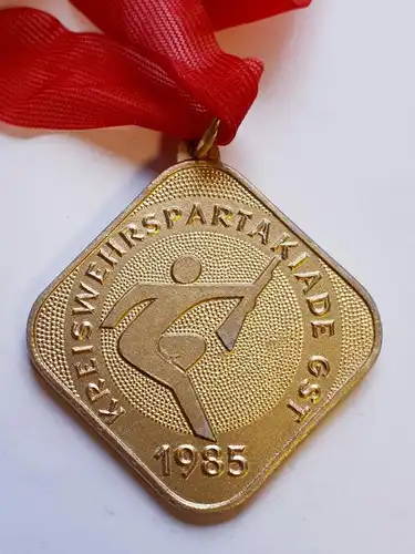 DDR Medaille GST Kreiswehrspartakiade Gold 1985
