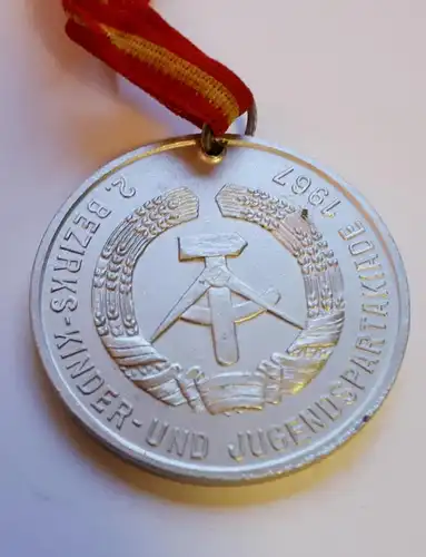 DDR Medaille 2. Bezirkskinder- und Jugendspartakiade 1967 (Frankfurt (Oder)