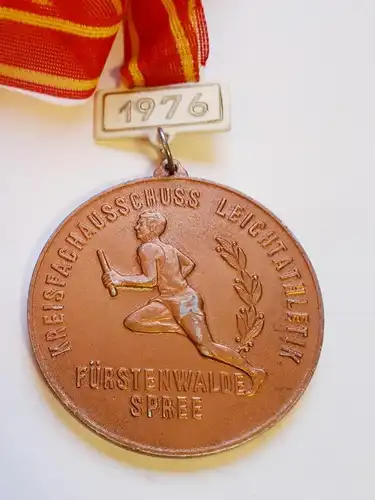 DDR Medaille Kreisfachausschuß Leichtathletik Kreismeisterschaft 1976