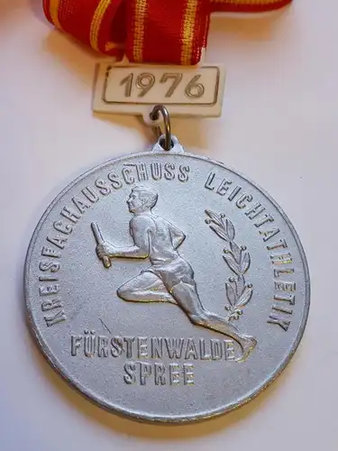 DDR Medaille Kreisfachausschuß Leichtathletik Kreismeisterschaft 1976