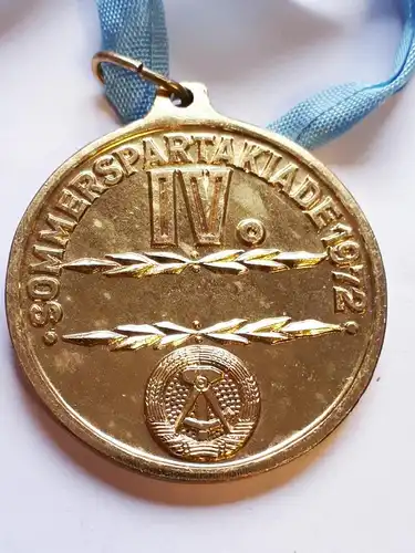 DDR Medaille IV. Sommerspartakiade 1972 Gold