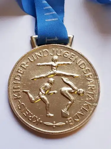 DDR Medaille Kreiskinder- und Jugendspartakiade 1979 Gold