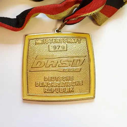 DDR Medaille DRSV Meisterschaft 1979 Gold