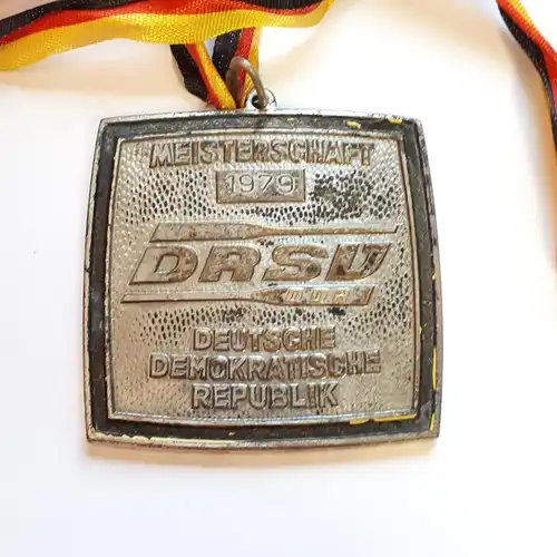 DDR Medaille DRSV Meisterschaft 1979 Silber