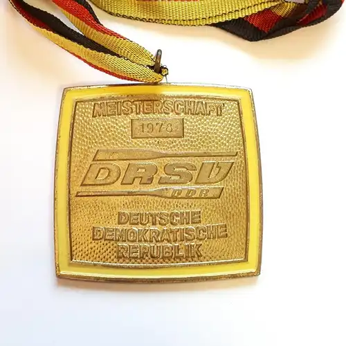 DDR Medaille DRSV Meisterschaft 1978 Gold