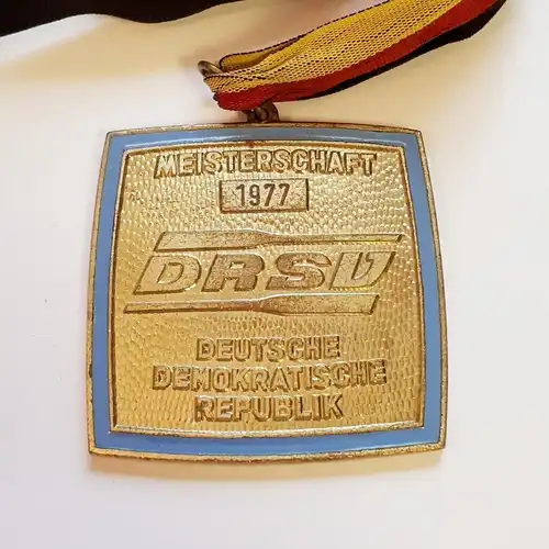 DDR Medaille DRSV Meisterschaft 1977 Gold