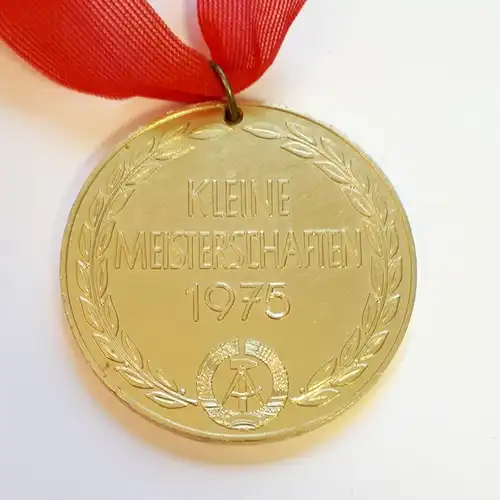 DDR Medaille DVfL Kleine Meisterschaften 1975 Gold