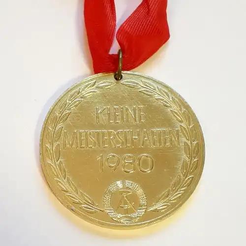 DDR Medaille DVfL Kleine Meisterschaften 1980 Gold