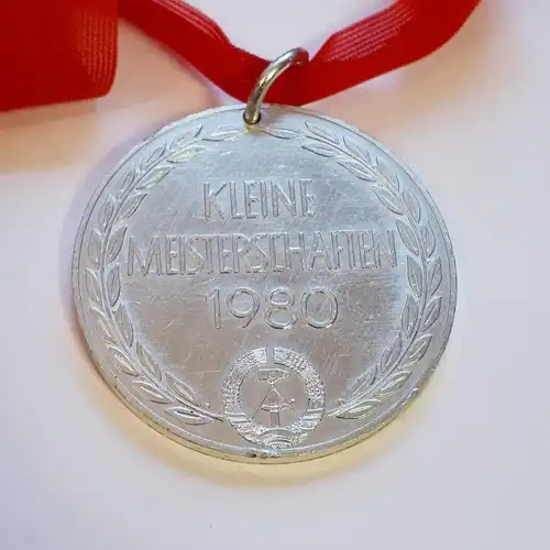DDR Medaille DVfL Kleine Meisterschaften 1980 Silber
