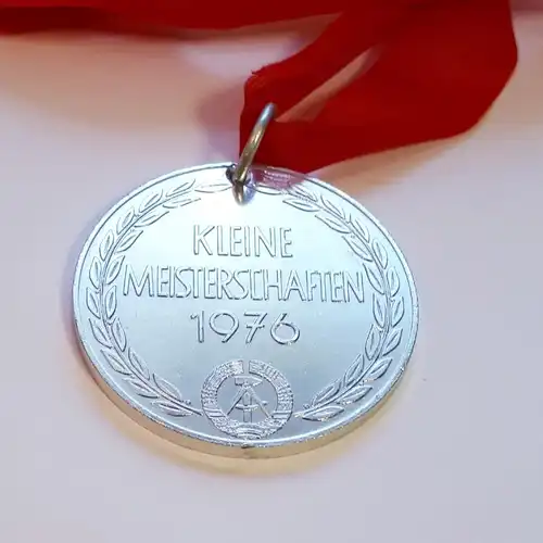 DDR Medaille DVfL Kleine Meisterschaften 1976 Silber