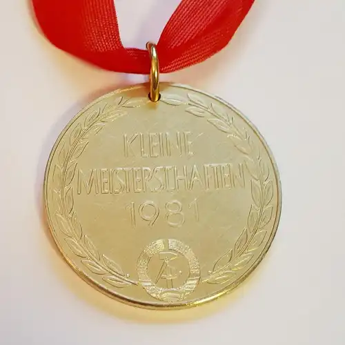 DDR Medaille DVfL Kleine Meisterschaften 1981 Gold