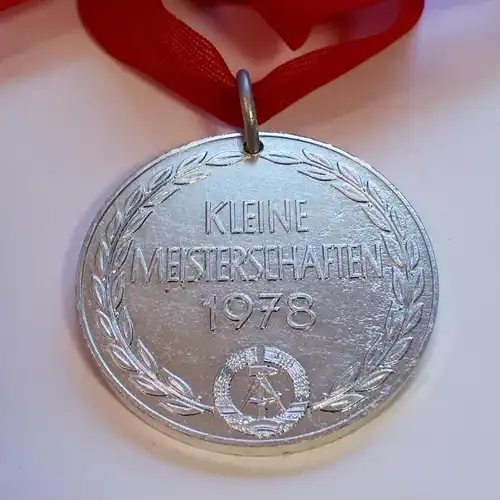 DDR Medaille DVfL Kleine Meisterschaften 1978 Silber