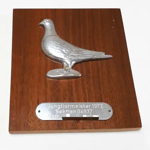 Taubenzucht Auszeichnung Jungtiermeister 1972