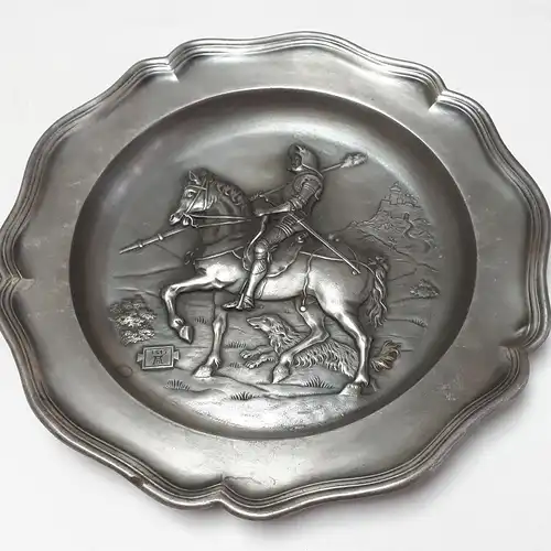 DDR Wandteller Motiv ähnlich nach Albrecht Dürer - Ritter, Tod und Teufel