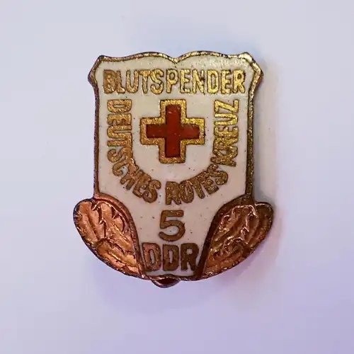 DDR DRK Ehrennadel für Rotkreuz Blutspender bis 1975