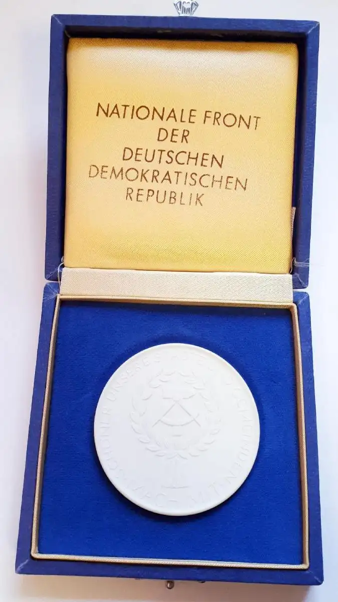 Medaille Meissen Porzellan Mach mit - Schöner unsere Städte und Gemeinden