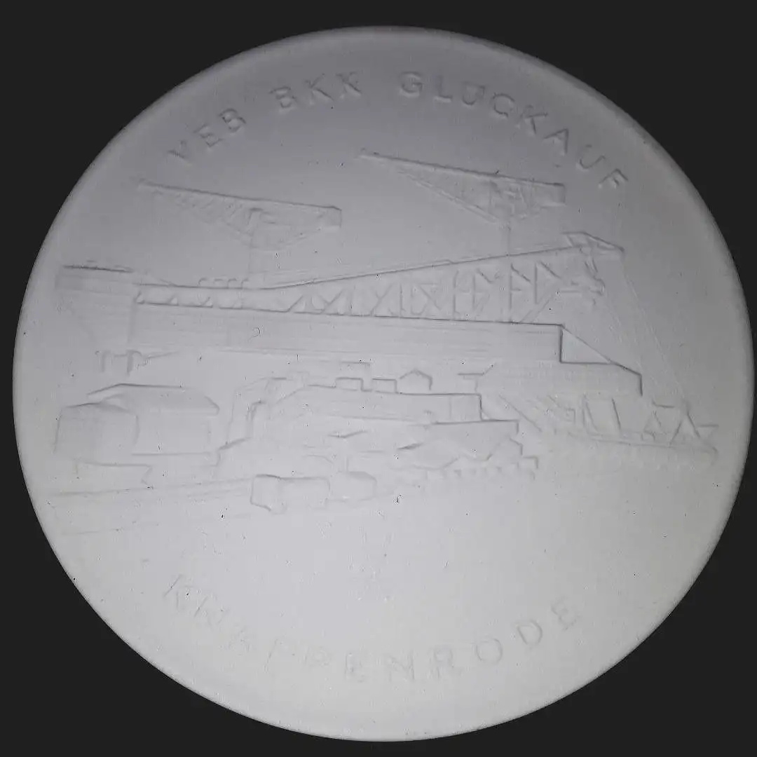 Medaille Meissen Porzellan VEB BKK Glückauf - Knappenrode